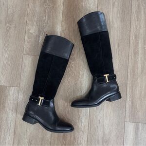 Tory Burch Black Leather Winter Boots